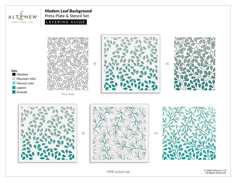 Altenew Modern Leaf Press Plate Set*