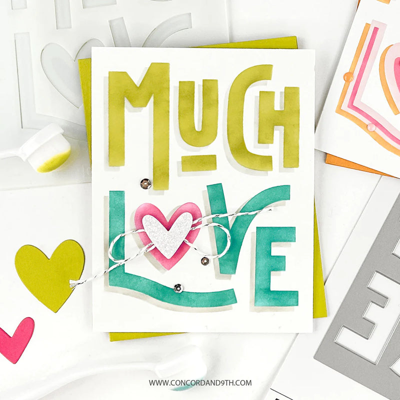 Concord & 9th Stencils 4.75"X6" 3pack Much Love*