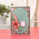 Nature's Garden Vintage Rose 2D Embossing Folder 5"X7" Baroque Frame*