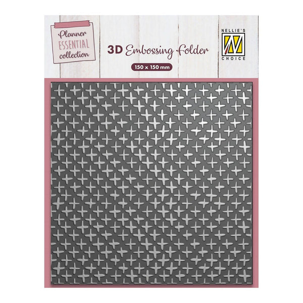 Nellie's Choice 3D Embossing Folder - Plus Signs