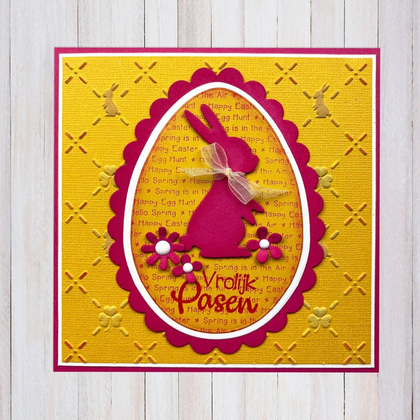 Nellie's Choice 3D Embossing Folder - Bunnies and Clovers