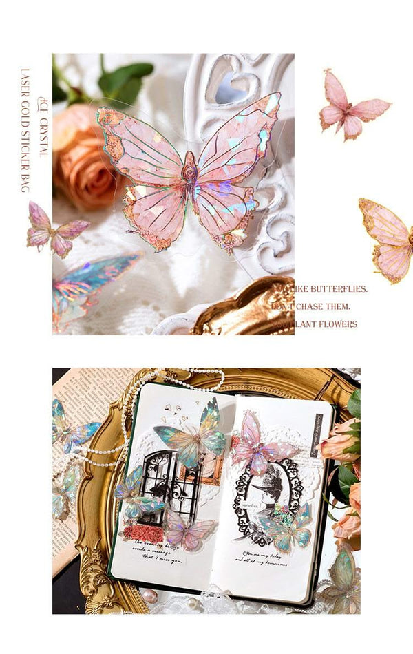 Poppy Crafts Crystal Butterfly Sticker Pack - Moon Butterfly
