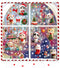 Poppy Crafts Window Stickers #1 - Christmas Collection - Cute Kitty