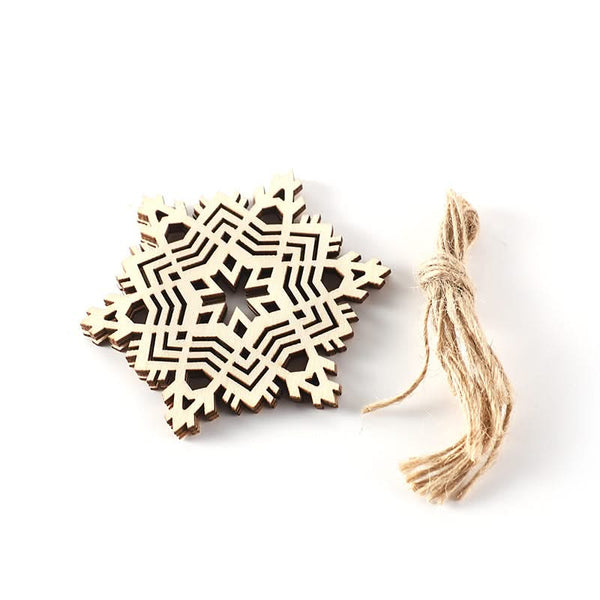 Poppy Crafts Wooden Ornaments Set - Christmas Collection - Snowflakes*