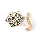 Poppy Crafts Wooden Ornaments Set - Christmas Collection - Snowflakes