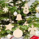 Poppy Crafts Wooden Ornaments Set - Christmas Collection - Bell