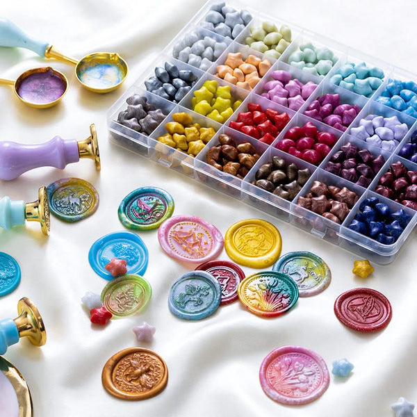 Poppy Crafts 24 Colour Star Wax Melt Kit - Rainbow