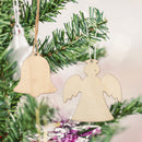 Poppy Crafts Wooden Ornaments Set - Christmas Collection - Snowflake