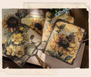 Poppy Crafts Burnt Edge Scrap Paper Pack - Yellow Flora & Fauna