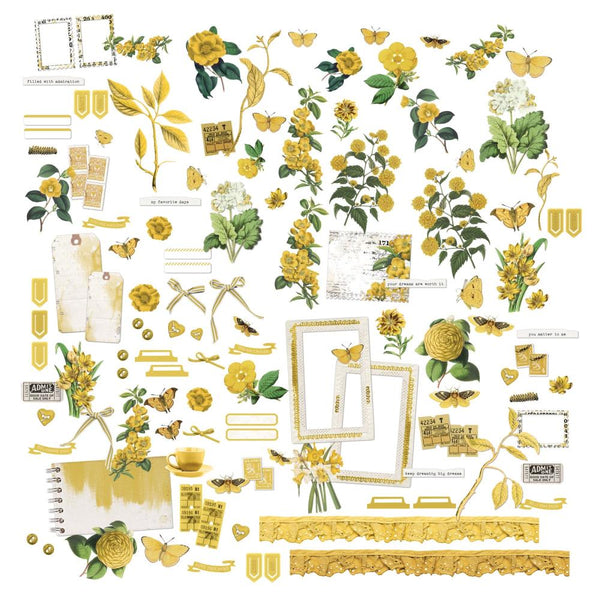 49 And Market Colour Swatch: Ochre Mini Laser Cut Outs Elements