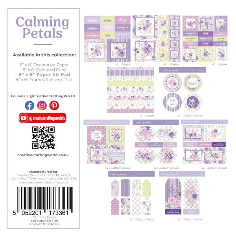 The Paper Boutique Calming Petals 8"x 8" Paper Kit*