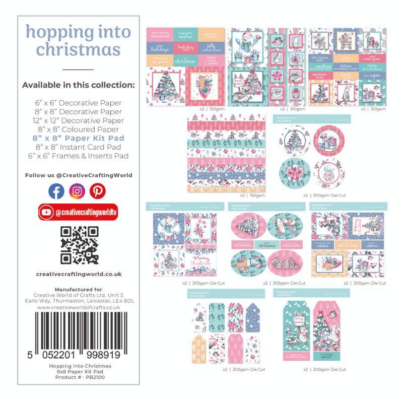 The Paper Boutique Hopping into Christmas 8"x 8" Paper Kit*