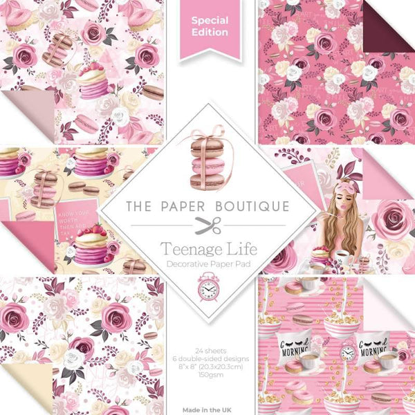 The Paper Boutique Decorative Paper Pad - Teenage Life 8" x 8"*