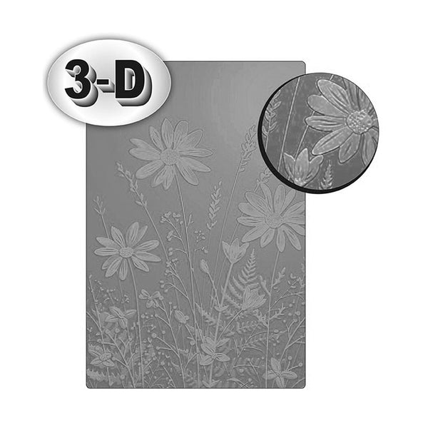 Poppy Crafts 3D Embossing Folder #120 - Wild Florals