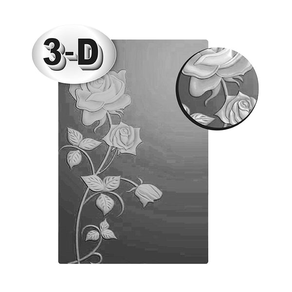 Poppy Crafts 3D Embossing Folder #133 - Rose