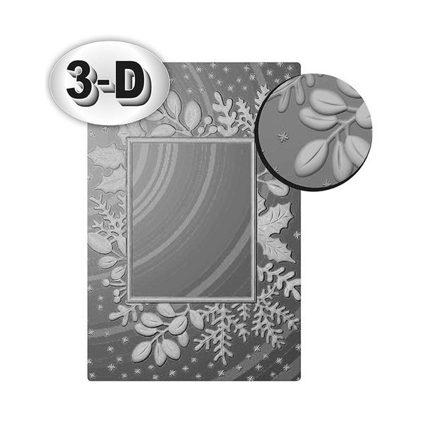 Poppy Crafts 3D Embossing Folder #151 - Winter Frame