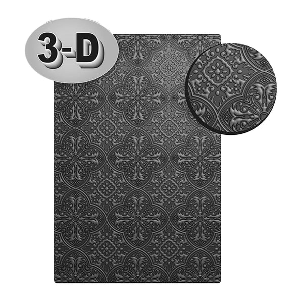 Poppy Crafts 3D Embossing Folder #68 - Vintage Damask