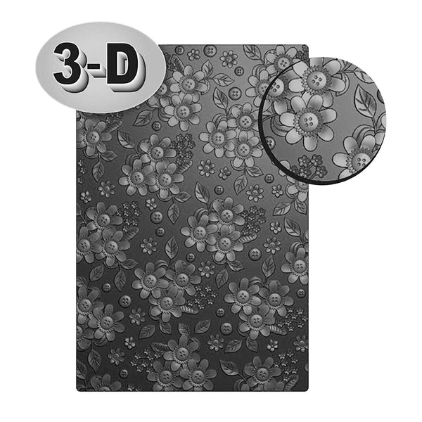 Poppy Crafts 3D Embossing Folder #69 - Button Flowers