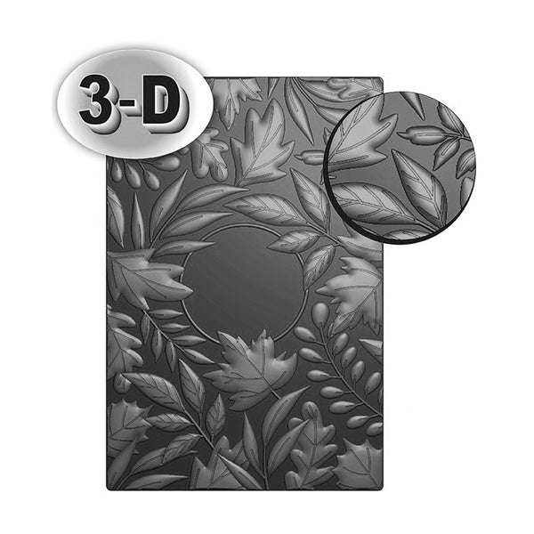 Poppy Crafts 3D Embossing Folder #72 - Fern Frame