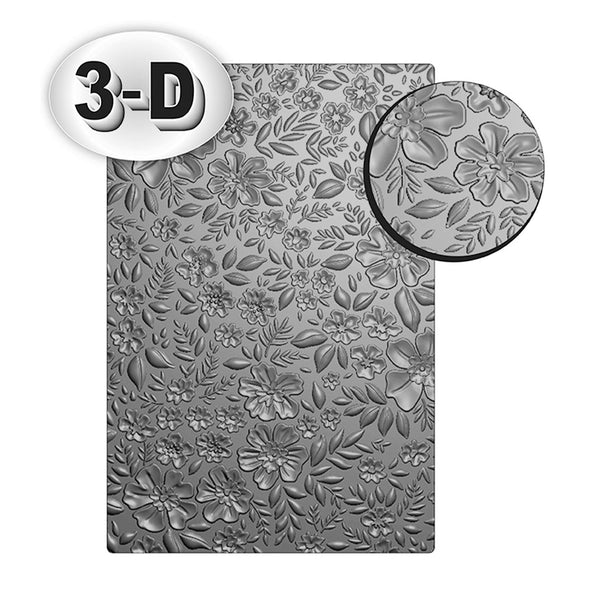 Poppy Crafts 3D Embossing Folder #90 - Small Flowers