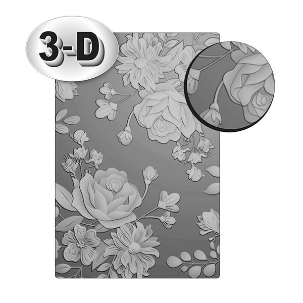 Poppy Crafts 3D Embossing Folder #91 - Mixed Florals