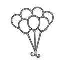 Poppy Crafts Cutting Dies #1018 - Balloon Bunch #1