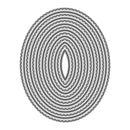 Black and white circular pattern on a white background