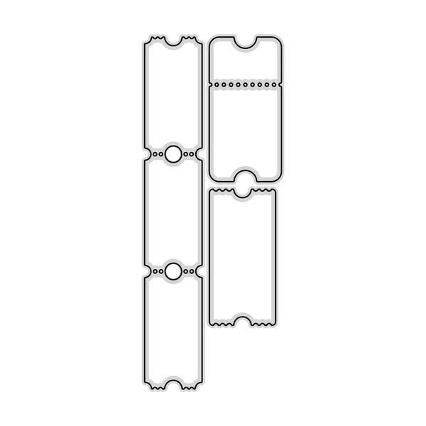 Poppy Crafts Cutting Dies #842 - Ticket Stubs #1