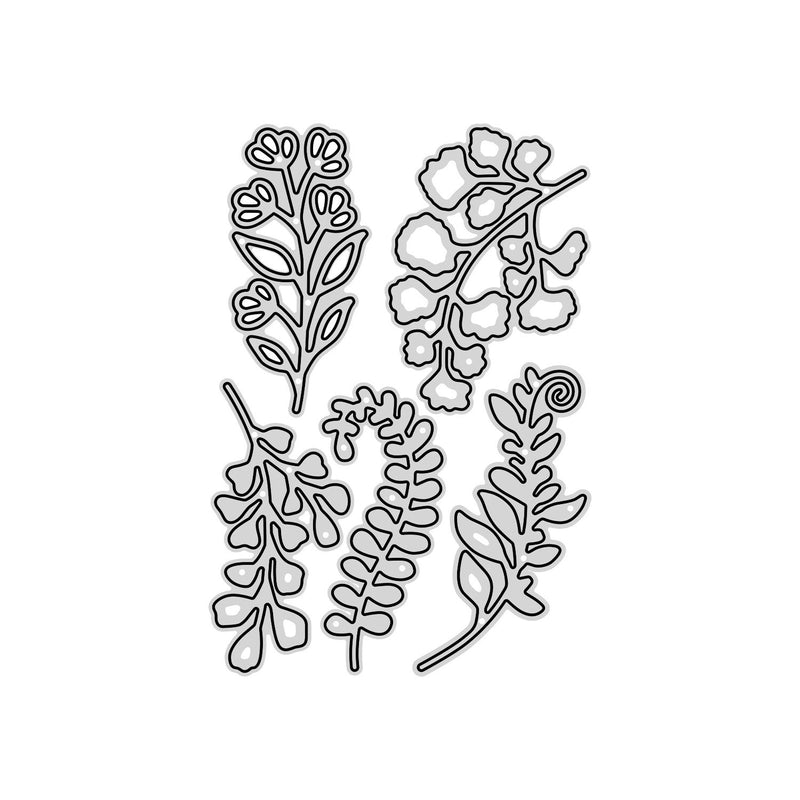 Poppy Crafts Cutting Dies #850 - Florals & Ferns #2