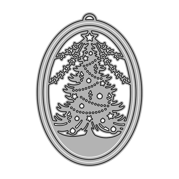 Poppy Crafts Cutting Dies #887 - Christmas Collection - Tree Bauble