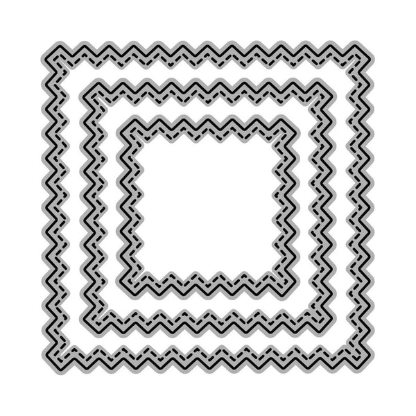 Poppy Crafts Cutting Dies #944 - Nesting Dies - Square Squiggles