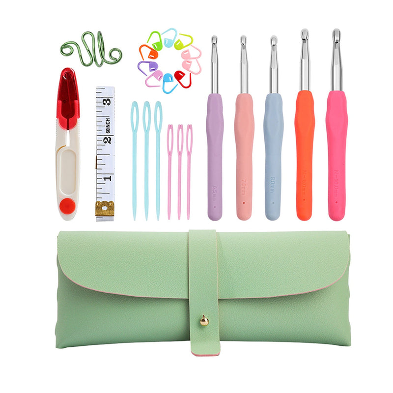 Poppy Crafts Crochet Hook Set & Accessories - Pastel Green