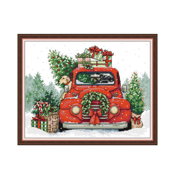 Poppy Crafts Christmas Cross-Stitch Kit #147 - Holiday Shopping