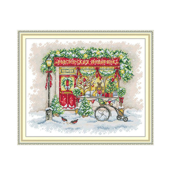 Poppy Crafts Christmas Cross-Stitch Kit #149 - Christmas Window