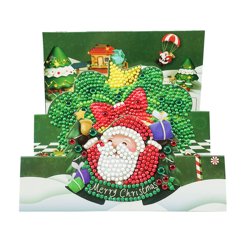 Poppy Crafts Diamond Art 3D Christmas Greeting Card