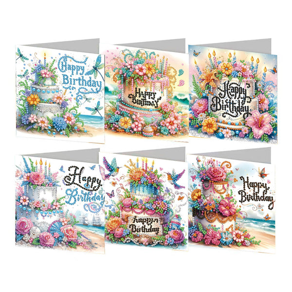 Poppy Crafts Diamond Art Greeting Card Kit #21 - 6 Pack