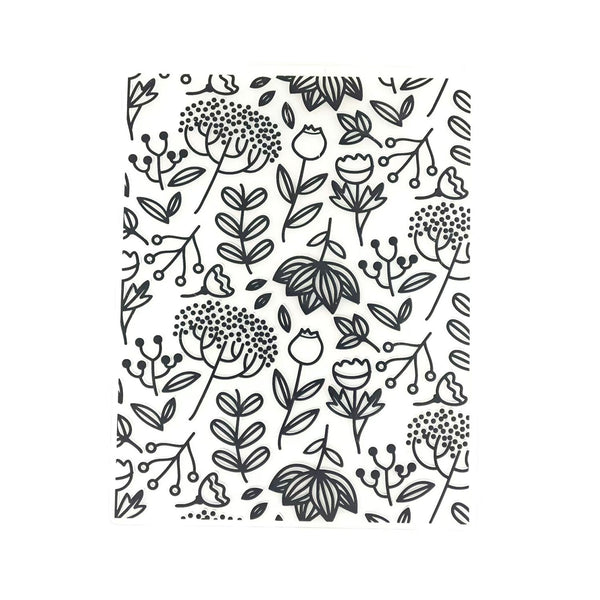 Poppy Crafts Embossing Folder #369 - Simple Lined Flowers