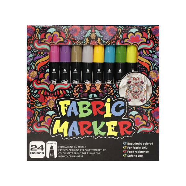 Poppy Crafts Fabric Marker Set - 24 Pack