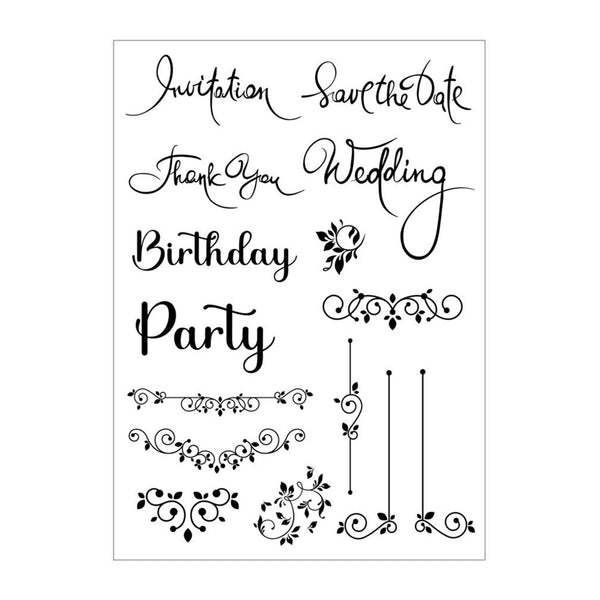 Poppy Crafts Clear Stamps #430 - Invitation sentiments