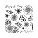 Poppy Crafts Clear Stamps #440 - Bee Birthday #2