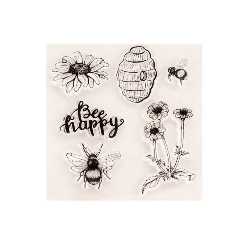 Poppy Crafts Clear Stamps #444 - Bee Happy #2