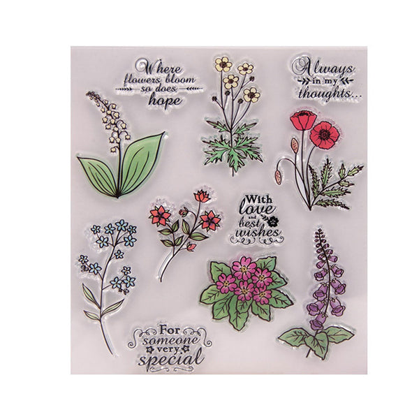 Poppy Crafts Clear Stamps #449 - Where Flowers Bloom