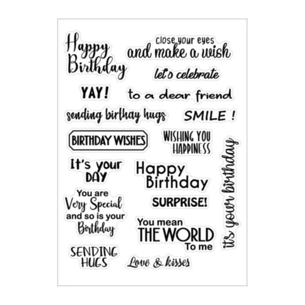 Poppy Crafts Clear Stamps #450 - Card Sentiments