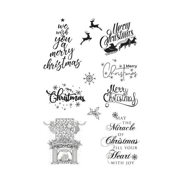 Poppy Crafts Clear Stamps #464 - Christmas Collection - Sentiments