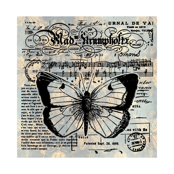 Poppy Crafts Clear Stamps #482 - Background - Vintage Butterfly