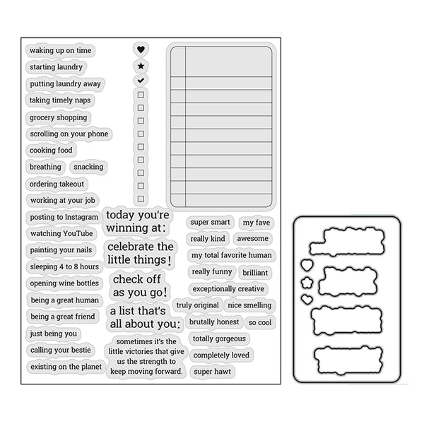 Poppy Crafts Cutting Dies & Stamp Set #119 - Check List