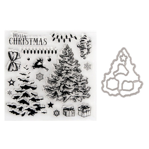 Poppy Crafts Cutting Dies & Stamp Set #130 - Warm Wishes Tree