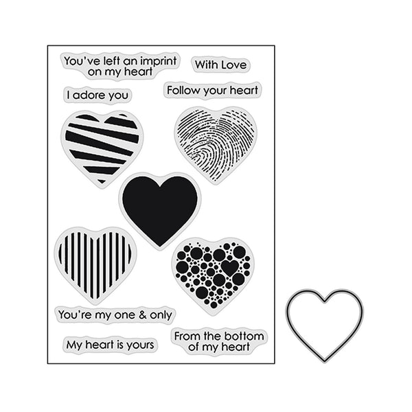 Poppy Crafts Cutting Dies & Stamp Set #138 - Follow Your Heart