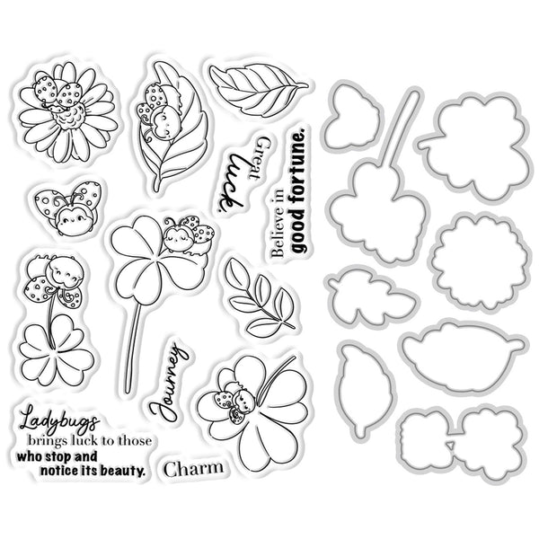 Poppy Crafts Cutting Dies & Stamp Set #151 - Lady Bug Charm