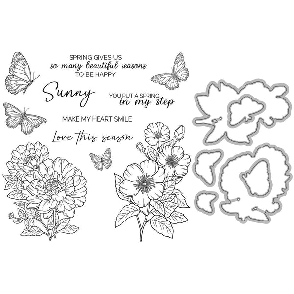 Poppy Crafts Cutting Dies & Stamp Set #159 - Love This Season